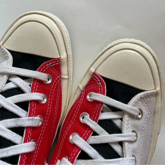 Converse Chuck 70 hi split logo play red white high top sneakers M 9.5 / W 11.5 - Picture 7 of 13